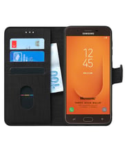 Samsung Galaxy J7 Prime 2 Kılıf Fabric Book Wallet (Siyah)