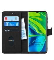 Microsonic Xiaomi Mi Note 10 Pro Kılıf Fabric Book Wallet (Siyah)