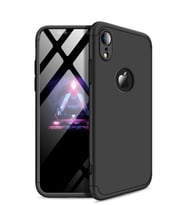 Microsonic Apple iPhone XR (6.1'') Kılıf Double Dip 360 Protective (Siyah)
