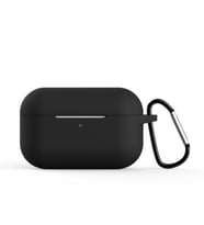Microsonic Apple AirPods Pro Askılı Mat Silikon Kılıf (Siyah)