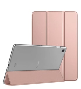 Samsung Galaxy Tab S6 Lite 10.4" P610 Kılıf Slim Translucent Back Smart Cover (Rose)