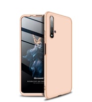Microsonic Huawei Nova 5T Kılıf Double Dip 360 Protective (Gold)
