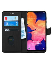 Microsonic Samsung Galaxy A10 Kılıf Fabric Book Wallet (Siyah)
