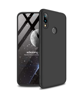 Microsonic Xiaomi Redmi Note 7 Kılıf Double Dip 360 Protective (Siyah)
