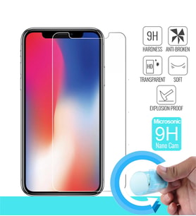 Microsonic Apple iPhone X Nano Cam Ekran koruyucu Kırılmaz film (Beyaz)
