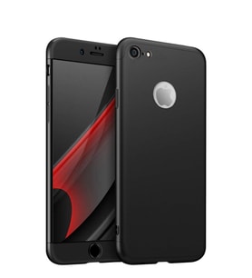 Microsonic Apple iPhone 8 Kılıf Double Dip 360 Protective (Siyah)