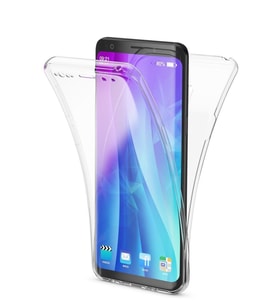 Microsonic Samsung Galaxy S9 Plus Kılıf 6 tarafı tam full koruma 360 Clear Soft (Beyaz)