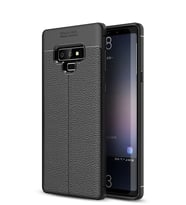Microsonic Samsung Galaxy Note 9 Kılıf Deri Dokulu Silikon (Siyah)