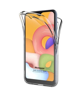 Samsung Galaxy A01 Kılıf 6 Tarafı Tam Full Koruma 360 Clear Soft (STD)