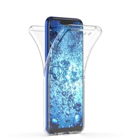 Microsonic Huawei Mate 20 Lite Kılıf 6 tarafı tam full koruma 360 Clear Soft (Beyaz)