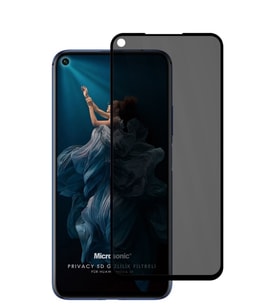 Microsonic Huawei Nova 5T Privacy 5D Gizlilik Filtreli Cam Ekran Koruyucu (Siyah)