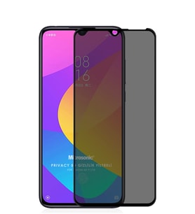Microsonic Xiaomi Mi 9 Lite Privacy 5D Gizlilik Filtreli Cam Ekran Koruyucu (Siyah)