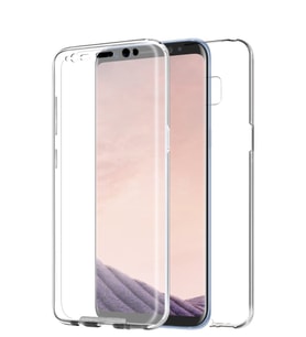 Microsonic Samsung Galaxy S8 Plus Kılıf 6 tarafı tam full koruma 360 Clear Soft (Beyaz)