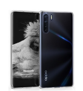 Microsonic Oppo A91 Kılıf Transparent Soft (Beyaz)