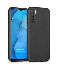 Microsonic Matte Silicone Oppo Reno 3 Kılıf (Siyah)
