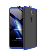 Oppo Reno 2Z Kılıf Double Dip 360 Protective (Siyah-Mavi)