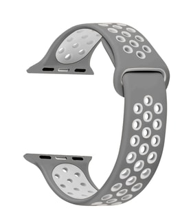 Microsonic Apple Watch Series 2 42mm Rainbow Sport Band Kordon (Gri)