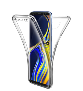 Microsonic Samsung Galaxy Note 9 Kılıf 6 tarafı tam full koruma 360 Clear Soft (Beyaz)