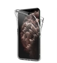 Microsonic Apple iPhone 11 Pro Max (6.5'') Kılıf 6 tarafı tam full koruma 360 Clear Soft (Beyaz)