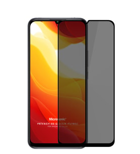 Xiaomi Mi 10 Lite Privacy 5D Gizlilik Filtreli Cam Ekran Koruyucu (Siyah)