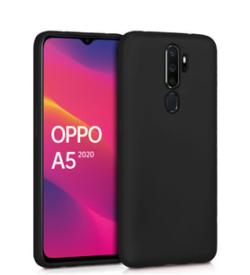 Microsonic Matte Silicone Oppo A5 2020 Kılıf (Siyah)