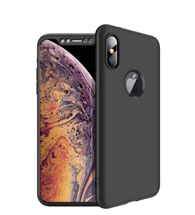 Microsonic Apple iPhone XS Max (6.5'') Kılıf Double Dip 360 Protective (Siyah)