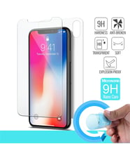 Microsonic Apple iPhone X Ön + Arka Nano Cam Ekran koruyucu Kırılmaz film (Beyaz)