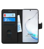 Samsung Galaxy Note 10 Plus Kılıf Fabric Book Wallet (Siyah)