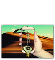 Ahşap Tablo Telefon İskelet Kartal
