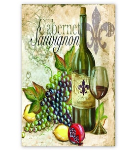 Ahşap Tablo Sauvignon Kırmızı Şarap Meyve