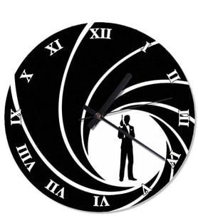 0007 James Bond Analog Duvar Saati