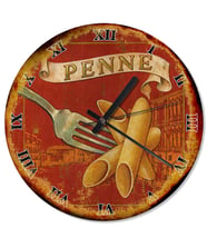 Penne Makarna Akarlı Duvar Saati