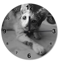 Kedi Oyunu Ahşap Duvar Saati