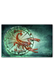 Ahşap Tablo Akrep Burcu Sembo Astroloji