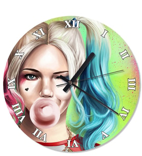 Harley Quinn Akarlı Duvar Saati