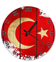 Türk Bayrak Tasarım Duvar Saati