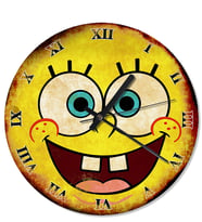 Retro Sünger Bob Analog Duvar Saati