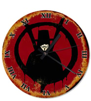 V For Vendetta Retro Duvar Saati