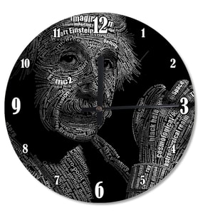 Albert Einstein Analog Duvar Saati