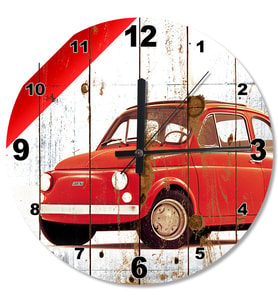 Fiat Nostalfi Ahşap Duvar Saati
