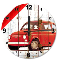 Fiat Nostalfi Ahşap Duvar Saati