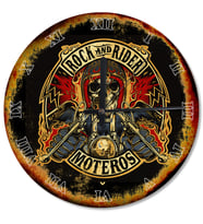 Rock And Rider Moteros Desenli Duvar Saati