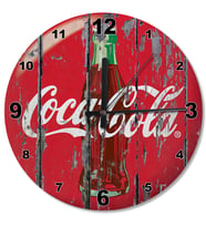 Cocacola Ahşap Duvar Saati