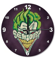 Ciddi Joker Şekilli Duvar Saati
