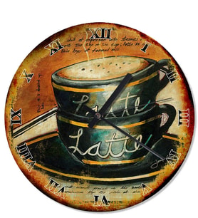 Double Latte Dekoratif Duvar Saati