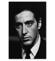 Ahşap Tablo The Godfather Al Pacino Siyah Beyaz