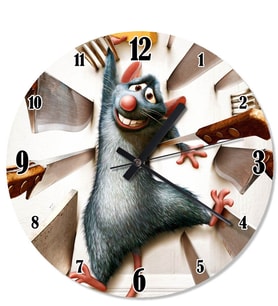 Aşçı Fare Ratatouille Çocuk Odası Duvar Saati