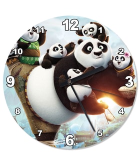 Kung Fu Panda 3 Şekilli Duvar Saati