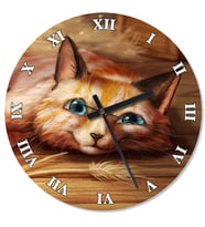 Uyuşuk Kedi Dekoratif Duvar Saati