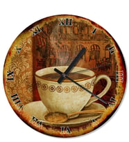 Cafe Orleans Kahve Şekilli Duvar Saati